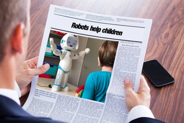 اخبار انگلیسی با متن - Robots help children